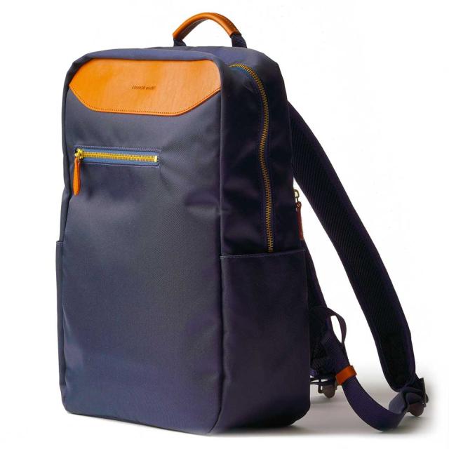 【ポイント10倍】acoustic world アコースティック・ワールド SKYWALK-Air 2way ビジネスバッグ リュック 日本製 ネイビー×キャメル awb00108air-NV/CA