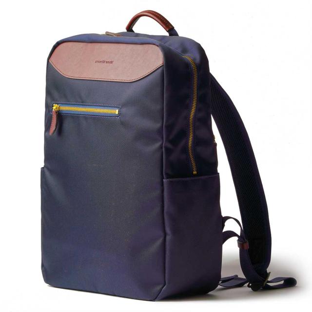 【ポイント10倍】acoustic world アコースティック・ワールド SKYWALK-Air 2way ビジネスバッグ リュック 日本製 ネイビー×ブラウン awb00108air-NV/BR
