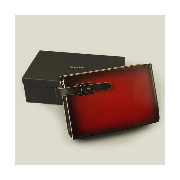 【ポイント10倍】服部 RYU’S ONE リューズワン  GG クラッチバッグ セカンドバッグ Mサイズ 本革 レッド 15-4007-RD