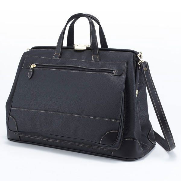 【ポイント10倍】木和田 Mariera マリエラ 2way ボストンバッグ トラベルバッグ ショルダーバッグ 口金式 ダレス式 日本製 ブラック 1567-BKの通販は