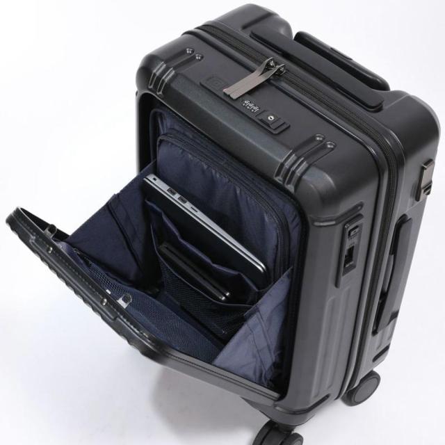 【ポイント10倍】BERMAS バーマス INTER CITY II PRO インターシティ・プロ2 スーツケース ワンタッチ フロントオープン 4輪 36L 48cm マットブラック 6056610_7