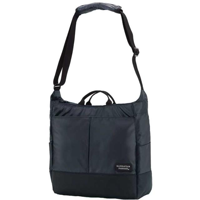 【ポイント10倍】MANHATTAN PASSAGE マンハッタンパッセージ Stylish Shoulder Bug Plus2 スタイリッシュショルダーバッグ ビジネス ショルダー A4 ミッドナイトブルー #3204B-BLの通販は