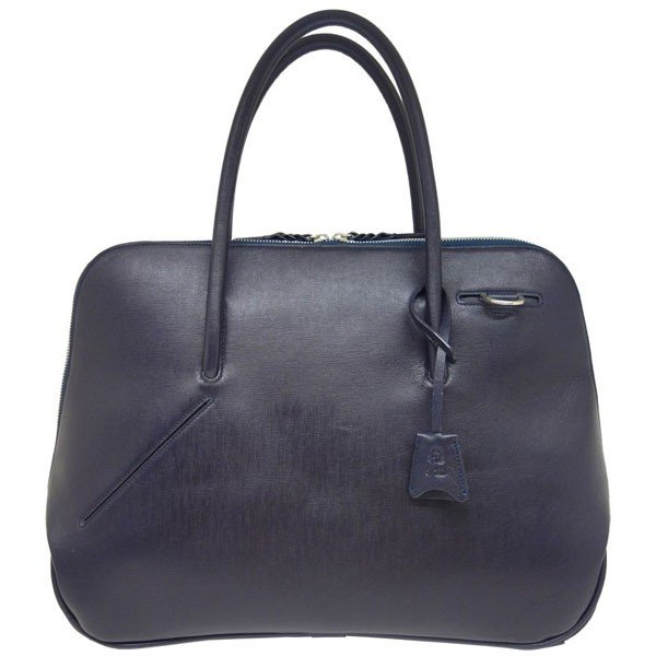 【ポイント10倍】P.I.D ピーアイディー 2WAY トートバッグ ショルダーバッグ B4サイズ ゼブー牛革 型押し コン PAP102-NV