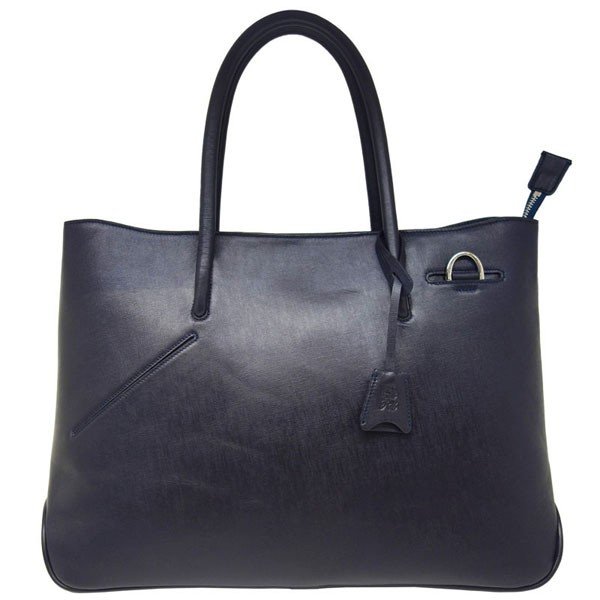 【ポイント10倍】P.I.D ピーアイディー 2WAY トートバッグ ショルダーバッグ B4サイズ ゼブー牛革 型押し コン PAP103-NV