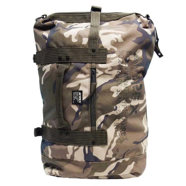 AVIREX アヴィレックス 4WAY ボンサック リュック ショルダー 縦型 アウトドア 撥水 メンズ サンド AVX3514-SA