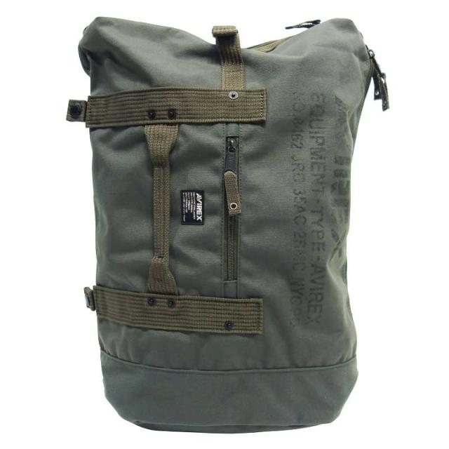 AVIREX アヴィレックス 4WAY ボンサック リュック ショルダー 縦型 アウトドア 撥水 メンズ カーキ AVX3514-KH