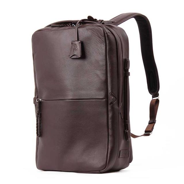 【ポイント10倍】P.I.D Ecrire ピーアイディー エクリール ビジネスバッグ リュック バックパック A4 撥水 レザー チョコ PAZ102-CH