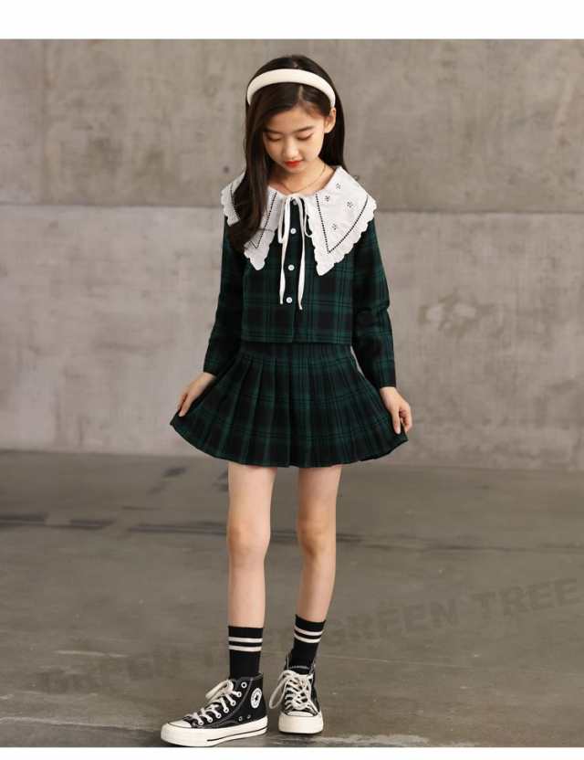 2点セット スーツ 子供制服 学生制服 キッズ スカート セーラー風