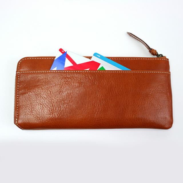 長財布 レディース 本革 牛革 レザー L字ファスナー 薄い 束入れ