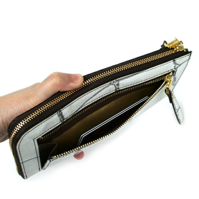 ドアン VIA DOAN ファスナーL字長財布 レディース ラージクロコ 965