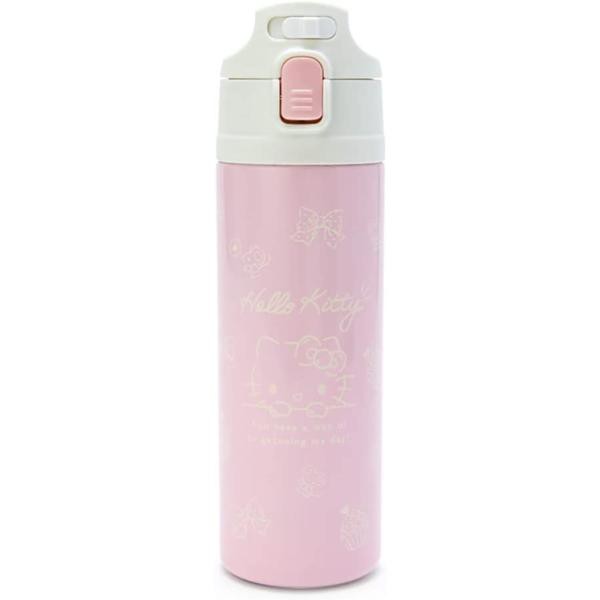 新作グッ サンリオ 子供用 水筒 470ml 直飲み ワンタッチ ステンレス ボトル ハローキティ キティちゃん hello kitty 212296  SANRIO