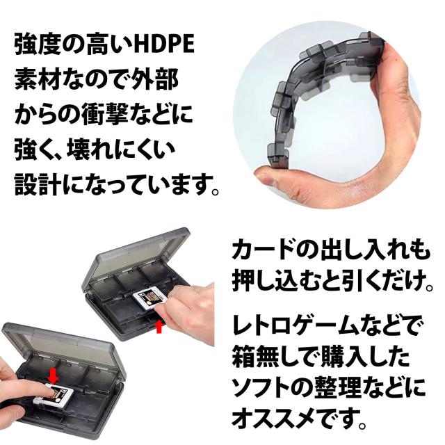 50%offクーポン有 3DS カードケース 22枚 収納 ハードケース 