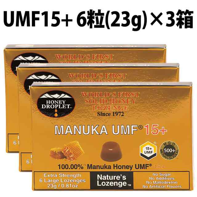 マヌカハニー キャンディ UMF 15 1箱 6粒 Honey Japan ハニージャパン ハニードロップレット マヌカ 蜂蜜 はちみつ 飴 のど飴  ドロップ