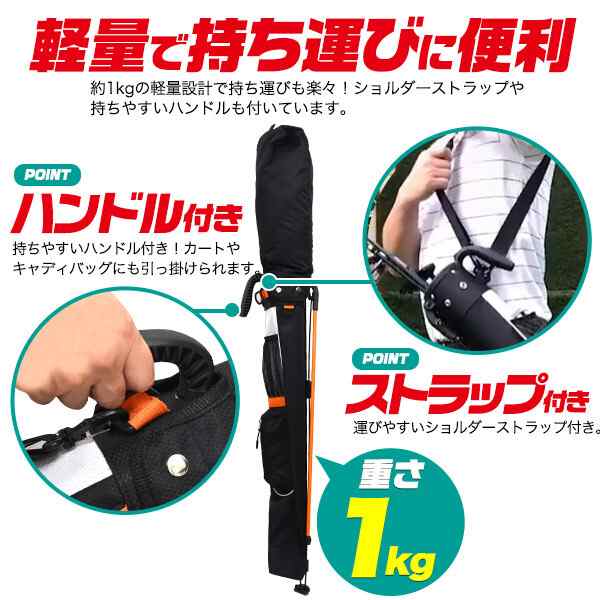 ゴルフクラブケース セルフスタンド グローブハンガー付き 軽量