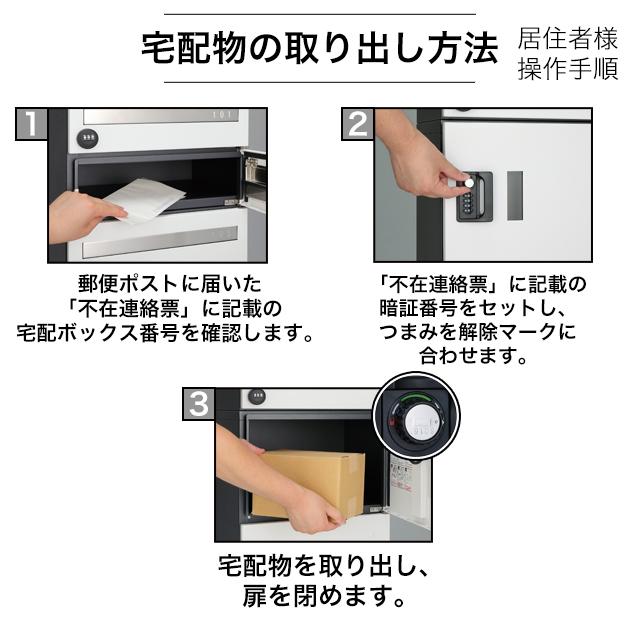 ユニソン 集合住宅向け宅配ボックス ポルタ 宅配ボックス1L アッシュホワイト 据置き仕様_5