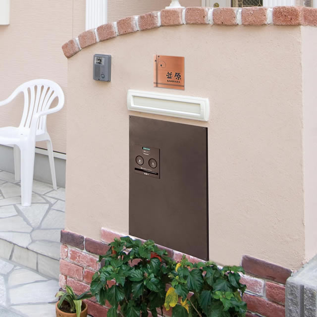 パナソニック 戸建住宅用 宅配ボックス コンボ ミドルタイプ CTNR4020LMA エイジングブラウン色 左開き用 ※前入れ・前出し_1