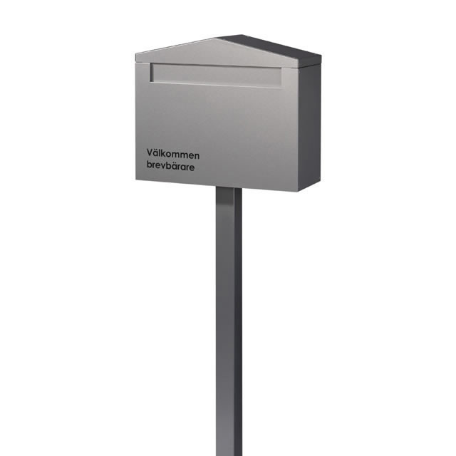 オンリーワン 郵便ポスト Nolan ノーラン シングル シルバー色 前入れ・後出し KS1-B132S