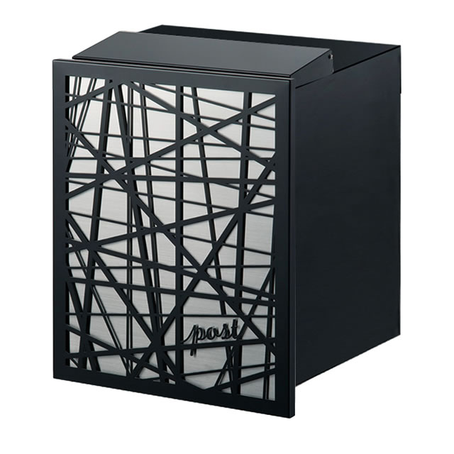 オンリーワン 郵便ポスト Novel ノベル デザイン2 埋め込み KS1-B159D ブラックの通販は