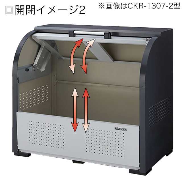 ダイケン ゴミ収集庫 クリーンストッカー CKR-2型 CKR-1906-2 幅1,950mm×奥行き600mm×高さ1,160mm ※お客様組立品の通販は