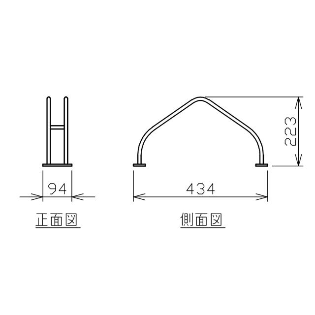 ダイケン 自転車ラック サイクルスタンド 独立式スタンド 1台用 スタンド大タイプ CS-M1BK-S スチール製 ブラックカラー_3