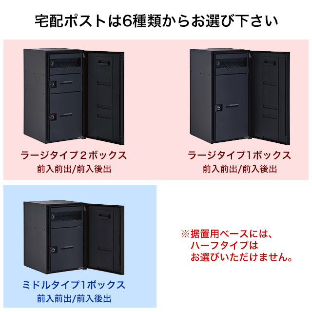 パナソニック ポスト一体型宅配ボックス コンボマルチ ＋ 据え置き施工用ベース TSB-1型 ※選べるカラーとサイズ_2