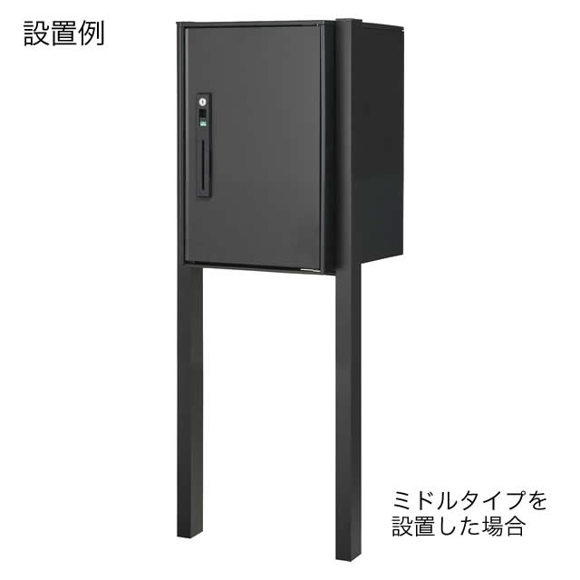 パナソニック 宅配ボックス イーコンボライト コンボライト 埋め込み専用ポール ミドル・ラージタイプ共通 CTN8250B ブラック色_2