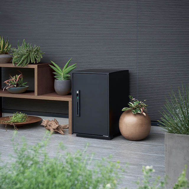 パナソニック 戸建住宅用 宅配ボックス コンボライト ミドルタイプ CTNK6020RB マットブラック色 右開き用 前入れ・前出し 鍵付き_5