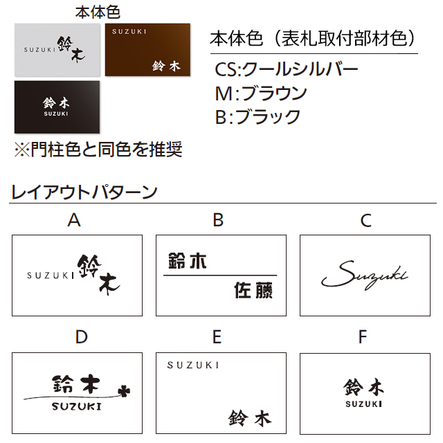 パナソニック テセラフレーム専用表札 カラーパネルタイプ ETF3_2