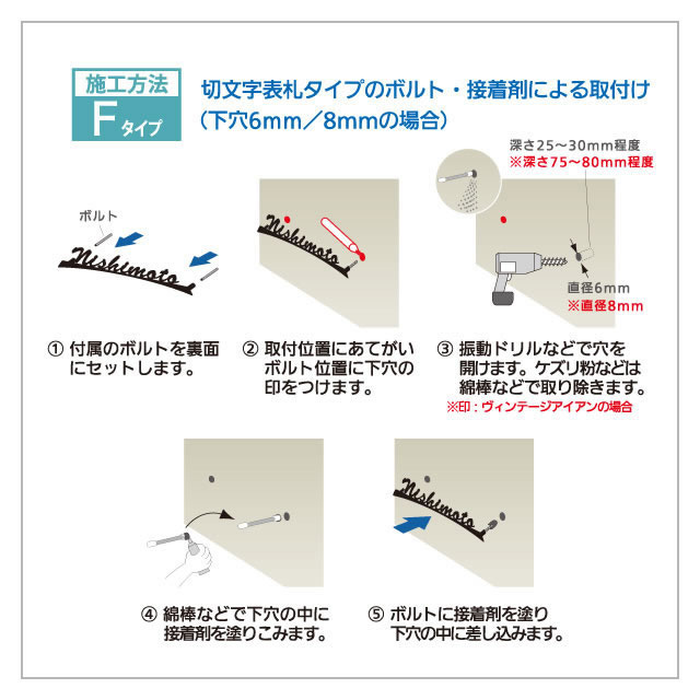 選べる書体 表札 ステンレス サイン ザ・フレーム 150mm角タイプ FLM150E-8 ※ローマ字：1〜8文字まで_4