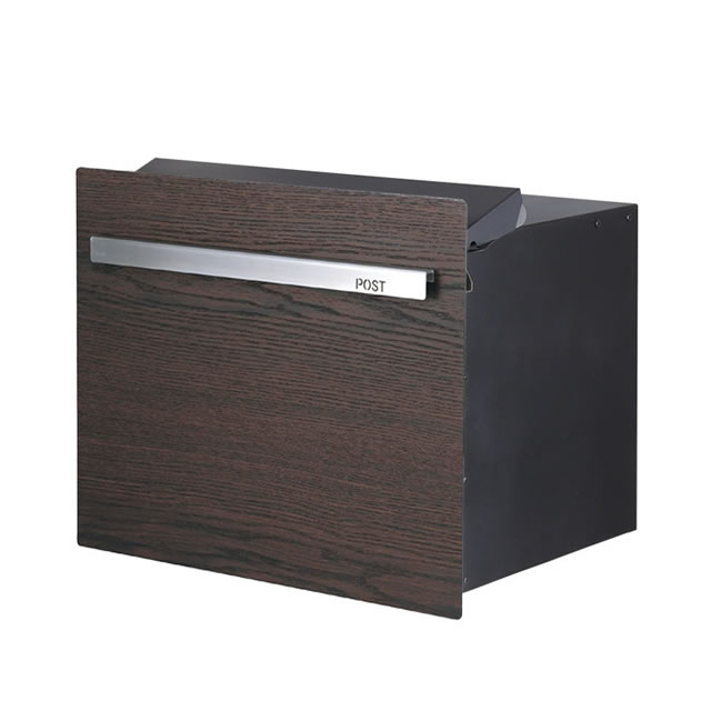 オンリーワン 郵便ポスト ノイエキューブ ウッド タモ GM1-EZL501 ブロック埋め込み仕様 ダイヤル錠付きの通販は