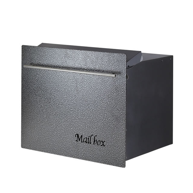 オンリーワン 郵便ポスト ノイエキューブ ハンマートーン メタリックブラック GM1-EZL602 ブロック埋め込み仕様 ダイヤル錠付きの通販は