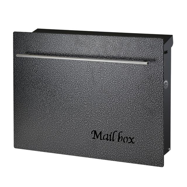 オンリーワン 郵便ポスト ノイエキューブ ハンマートーン メタリックブラック GM1-EZ602-D 壁掛け仕様 ダイヤル鍵付きの通販は