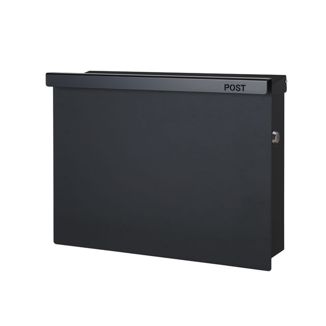 オンリーワン 郵便ポスト ノイエキューブ アラビカ GM1-EZA1-N 壁掛け仕様 D ブラック シリンダー鍵付き