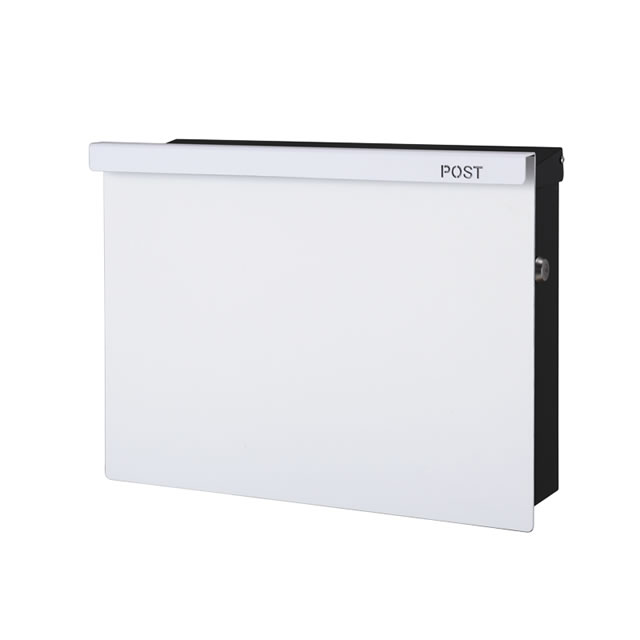 オンリーワン 郵便ポスト ノイエキューブ アラビカ GM1-EZA5-N 壁掛け仕様 D ホワイト シリンダー鍵付き