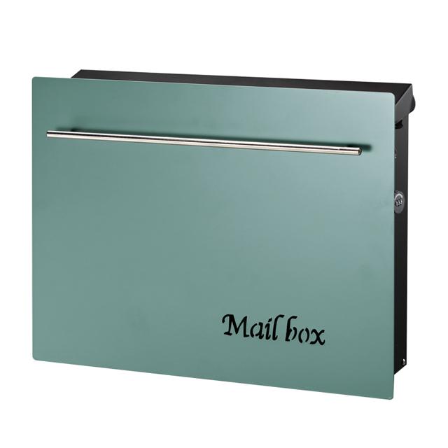 オンリーワン 郵便ポスト ノイエキューブ ネーベル ミントマット GM1-EZN2-D 壁掛け仕様 ダイヤル鍵付きの通販は