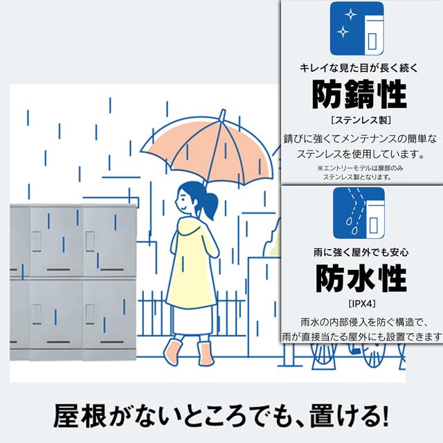 河村電器 集合住宅向け アパート ハイツ マンション 宅配ボックス ルスポ KD3-50Y 高さ2,000mm×幅510mm シルバー/ホワイト_7
