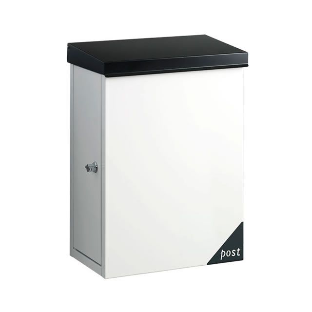 オンリーワン 郵便ポスト Merry メリー KS1-B193P1 壁付け型 左勝手 ブラック色 鍵付き ※壁付け型はオプションの壁面取付板の購入が必要の通販は