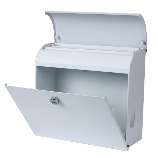 丸三タカギ メール便最大サイズが投函可能 大容量 郵便ポスト メルポーチ MLP ホワイト色 ダイヤル錠付き