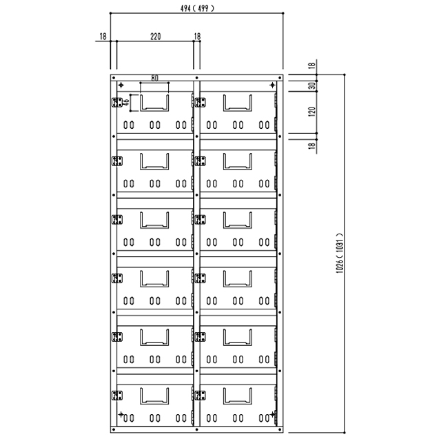 神栄ホームクリエイト 集合用郵便ポスト 郵便受箱 SH型 6段2列 12戸用 SK-112H (SH-12) 前入前出型の通販は