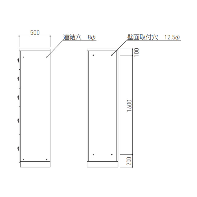 【法人配送限定】神栄ホームクリエイト 宅配ボックス ダイヤル錠式 204型 ステンレス扉 SK-CBX-204_6
