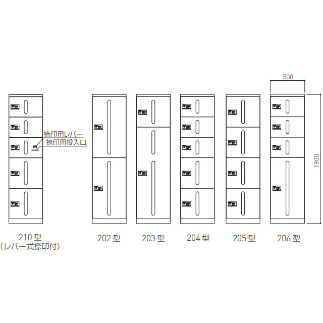 【法人配送限定】神栄ホームクリエイト 宅配ボックス ダイヤル錠式 204型 ステンレス扉 SK-CBX-204_5