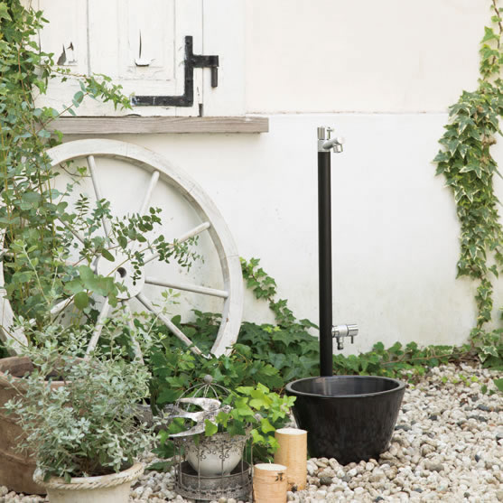 TK3-SABBK フラワー・ガーデニング ジラーレW ブラック水栓柱