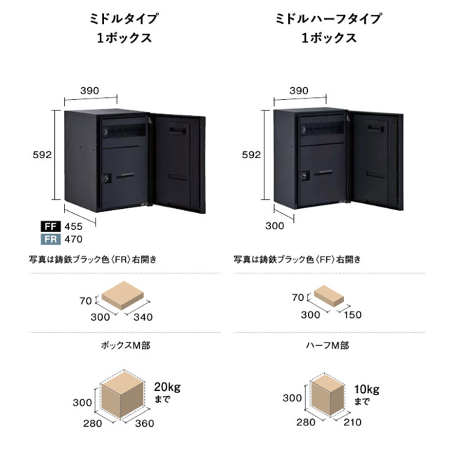 パナソニック ポスト一体型宅配ボックス コンボマルチ ＋ あと施工用ポール TSA-1型 ※選べるカラーとサイズ_9