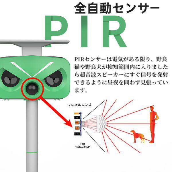 2023新商品】猫よけ対策 猫撃退 ネコよけ 害獣撃退 超音波 ソーラー式