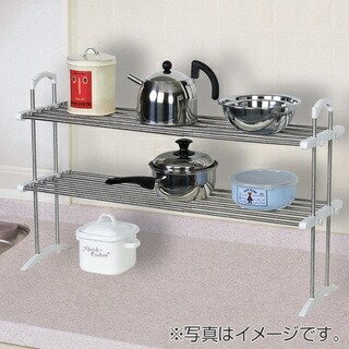 平安伸銅工業 伸縮ステンレス整理棚 TOS-10 返品不可