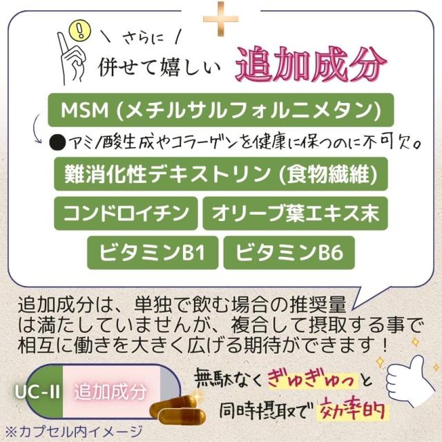 非変性2型コラーゲン UC-II 90日分｜お得な3個セット｜ コラゲンパワー II型コラーゲン サプリ MSM コンドロイチン配合 二型コラーゲン 人気 ランキング コラパワー 送料無料_8