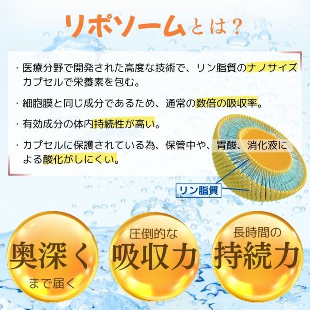 【リポソーム ビタミンC 100%】アメリカ製原料使用 30〜120日分×6個セット 30,000mg リポソーム ビタミンC D 高濃度 リポラスC カプセル サプリ_2