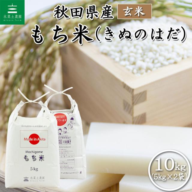 米 お米 もち米 玄米 10kg (5kg×2袋)  秋田県産 きぬのはだ 令和7年産 古代米30g付き