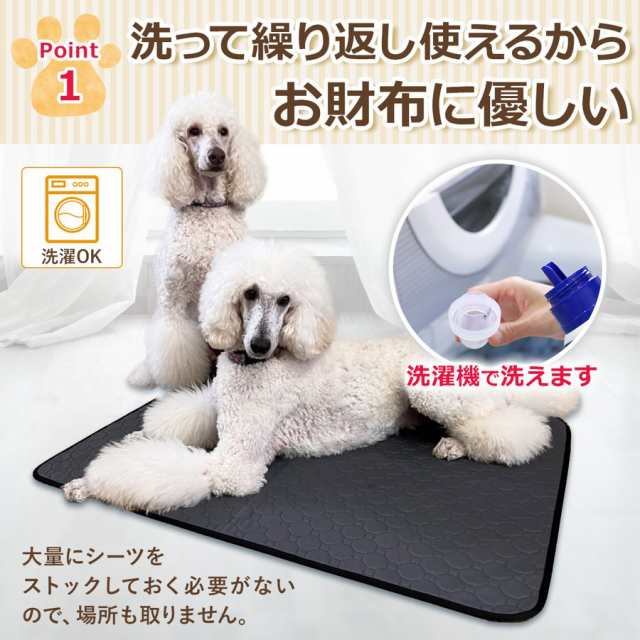 ペットシーツ 洗える 2枚セット ペットマット おしっこマット 猫犬 おしっこパッド トイレシート 防水 滑り止め 漏れ防止 速乾  サイズL 100×70cm