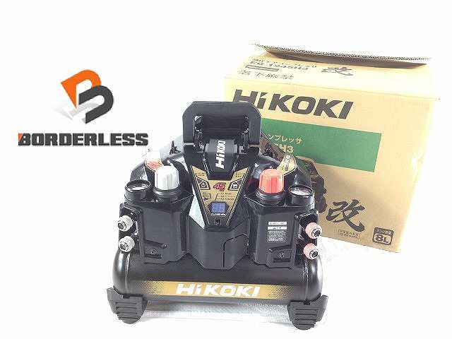 ☆未使用品☆ HIKOKI ハイコーキ 100V 8L 常圧/高圧 エアコンプレッサー改 EC1245H3(CTN) 黒/ブラック 45気圧 静音 低振動